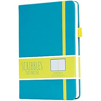 Scribbles That Matter (Pro version) Dotted Journal Notebook Diary A4 - Elastic Band - Beautiful Designer Cover - Premium Thick Paper (Teal)