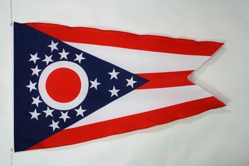 AZ FLAG, Ohio Flag, 2x3 Ft, 100D Polyester Us State Of Ohio Banner with Two Metal Grommets, Fade Resistant, Vivid Colors