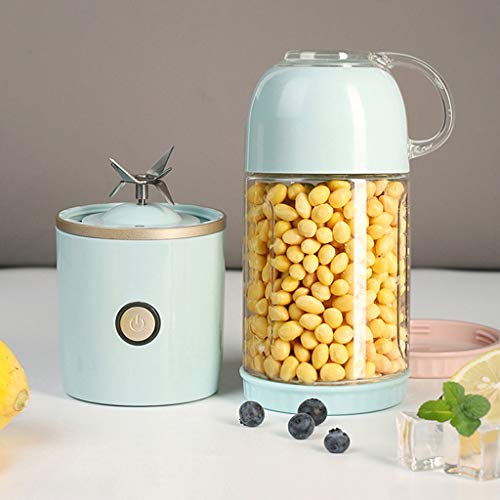 Multifunctional Juicer Cup Milkshake Soy Milk Maker, Electric Mini Blender USB Fruit Vegetable Mixer with Stainless Steel Blades,Pink