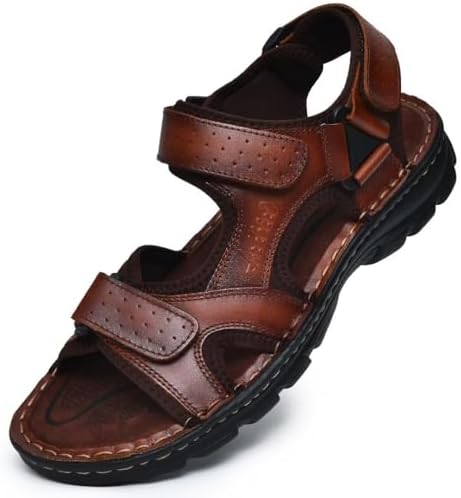 Ugg Mens Fisherman Sandals Open Toe Brown Suede Leather Size 10 UGG Brown Leather Upper Sandals for Men for sale | eBay main image 2