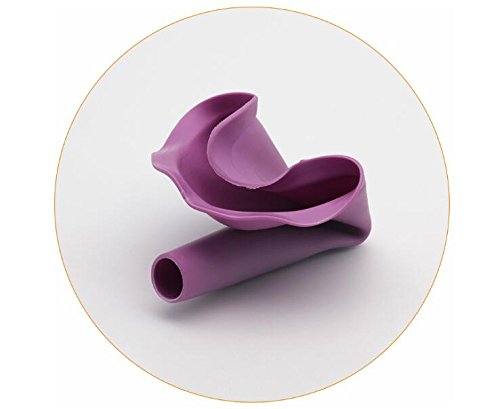 Easyinsmile Laddy/Women Portable Travel Urinal Funnel Device Female Outdoor Stand Up Pee Urination Device 2pcs/Pack (Purple)
