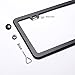 Ohuhu Black License Plate Frames, 2 PCS License Plate Frames with 2 Holes New Slim Black License Plate Covers WONT Block Letters/Stickers