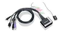 IOGEAR 2-Port HDMI Cable KVM Switch with Audio, GCS62HU