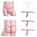 Potelin Men's Thong G String Spider Double Ring Stretch Underwears Bikini Briefs Black