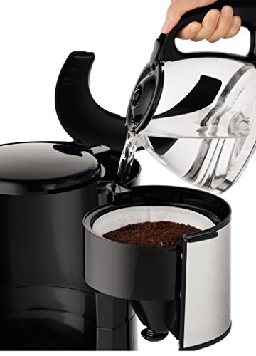 Moulinex FG360811 Glas-Kaffeemaschine Subito edelstahl Matt, Schwarz, 15 Tassen – Bild 3