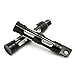 TESWNE Pair Billet CNC Aluminum Motorcycle Foot Pegs for Sportster Male Mount Footrest (Black)