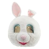 Maskimals White Bunny Large Plush Head Mask