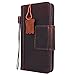 Genuine Italian Natural Leather Case for iPhone 7 Book Wallet mgnet Closure Cover Handmade Cards Slots Luxury Brown Magnetic Slim RFID Pay Retro DavisCase