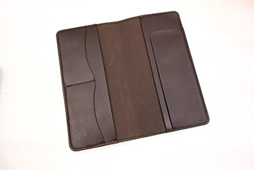 Hobonichi Techo Weeks Leather Cover, Card Pockets, Receipt Pocket, Dark Brown Leather, Dark Brown Stitching