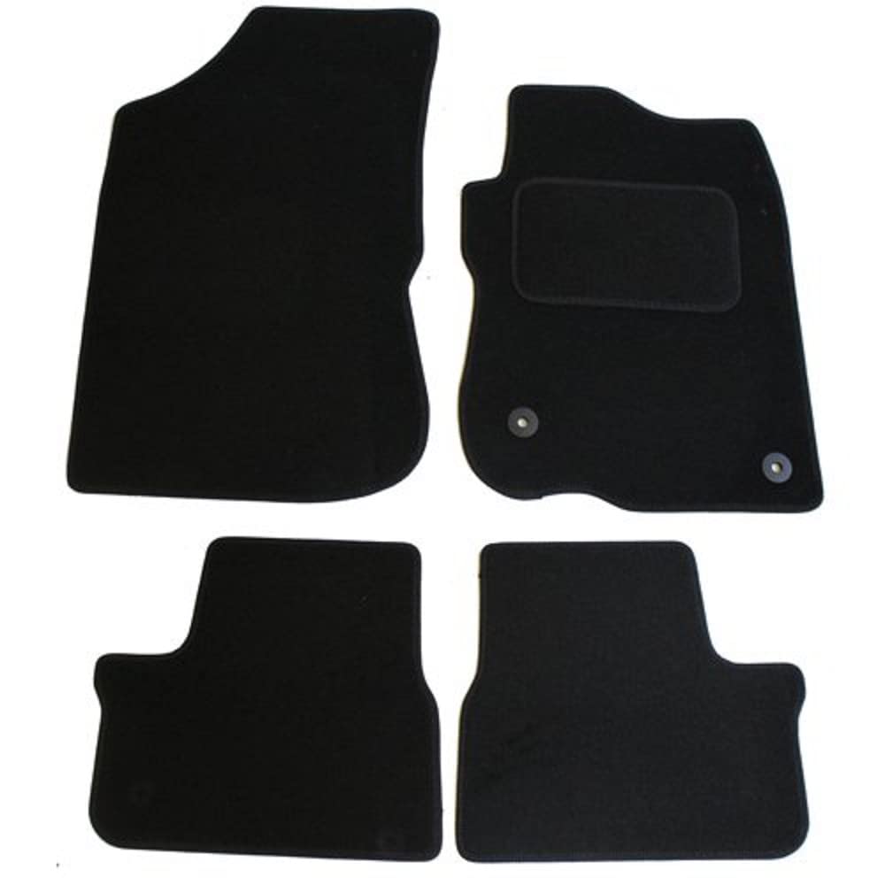 JVL 3216 Peugeot 2008 2013+ Fully Tailored 4 Piece Black Car Mat Set with 2 Clips