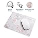 Insten Shiny Marble Mouse Pad - White/Rose Gold Marble, Premium Ultra Slim Hard Plastic, Silky Smooth & Super Light w/Anti Slip Backing, Rectangle Mat for Desktops, PC & Laptops - 9.45