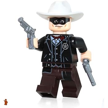 Lego Minifigure: Lone Ranger with 2 Silver Revolvers (2013 Version)