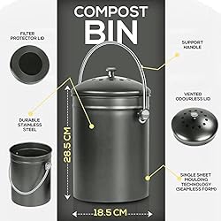 Utopia Kitchen Compost Bin for Kitchen Countertop