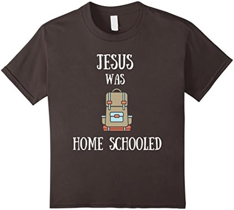 Kids Jesus was Homeschooled Funny Christian Shirt 12 Asphalt