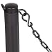 US Weight ChainBoss Black Stanchion With 10' of Black Plastic Chain – Fillable Base