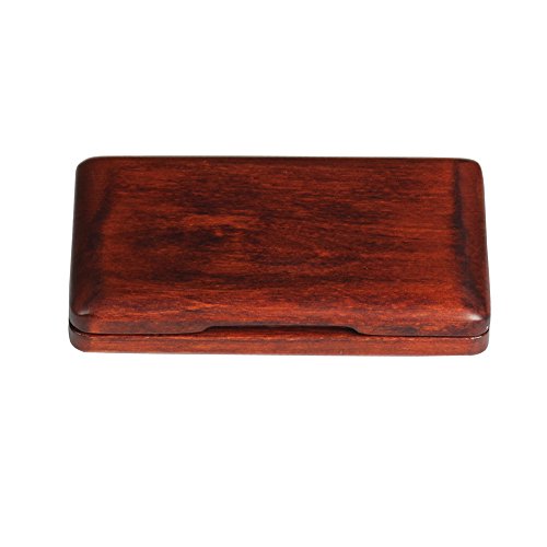 ammoon Solid Wood Reed Case Wooden Holder Box for Tenor/ Alto/ Soprano Saxophone Clarinet Reeds, 2pcs Capacity