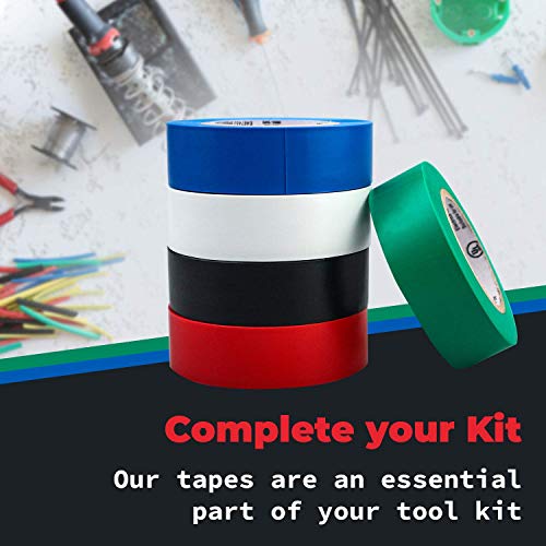 image for Maximm PVC Vinyl Electrical Tape, UL Listed, Heat Resistant, Flame Ret