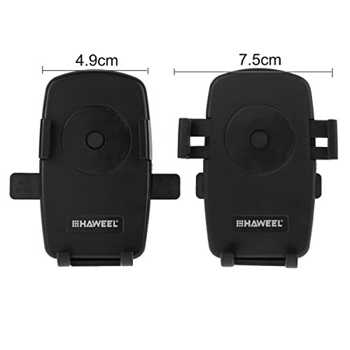 Bicycle Phone Mount, HAWEEL Slide-Proof Potable Bike Phone Mount with Universal Cradle for iPhone Samsung HTC Smartphones GPS and Other Compatible Devices.