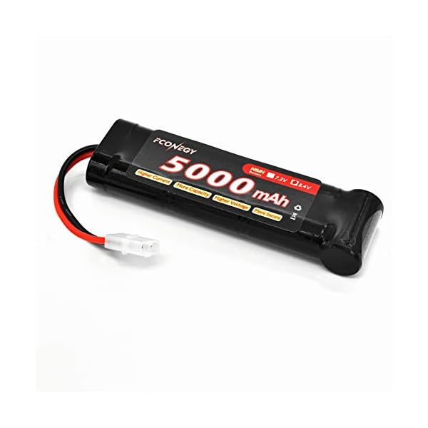 FCONEGY 8.4V 5000mAh RC Akku NiMH Batterie Wiederaufladbar Flat Pack Batterien mit Tamiya Stecker Modellbau Akkupack für…