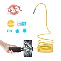 [Latest] Borescope Camera for iPhone and Android Smartphone JOYTRIP HD Wireless WiFi Endoscope Inspection Camera 4X Digital Zoom Waterproof Industrial Endoscope with Semi-Rigid Cable (11.5ft,Yellow)