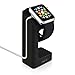 Apple Watch Stand Holder Dock, iXCC Charging Stand Station Cradle Platform for All Apple Watch 38mm / 42mm Models [Basic/Sport] - Black