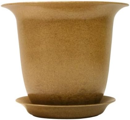 Terracycle Fiber Pot & Saucer - Natural 10"