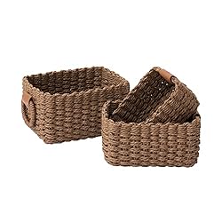 LA JOLIE MUSE Woven Storage Baskets, Recycled Paper