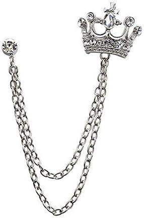Crown Brooch Suit Chain Pin Badge