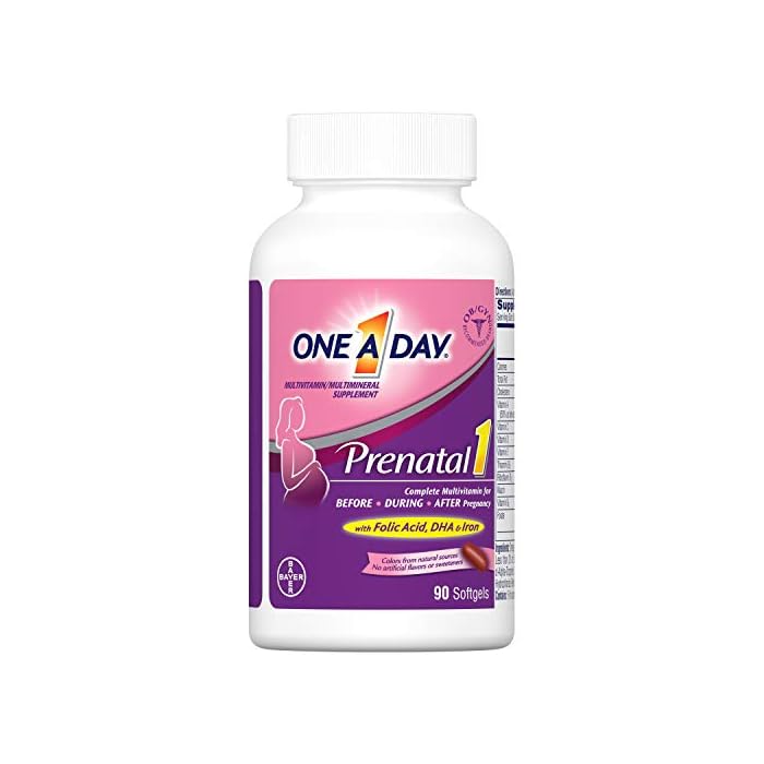 One A Day Women's Prenatal 1 Multivitamin, Supplement for Before, During, and Post Pregnancy, Including Vitamins A, C, D…