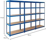 BiGDUG Heavy Duty Garage Shelving Unit 3 Bay 179x90x45 cm 1000 kg Bay view 3