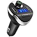 JARLINK Bluetooth FM Transmitter, Wireless in-Car FM Transmitter Stereo Radio Adapter Car Kit with 2 USB Car Chargers, Hands Free Calling Compatible iPhone Samsung Android, etc