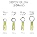 haisstronica 100pcs Yellow Marine Grade Heat Shrink Ring Connectors-Tinned red Copper 1mm 4 Sizes #10,1/4