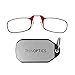 ThinOptics Reading Glasses + Keychain Case | Red Frame, 2.50 Strength Readers