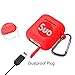 Ztowoto Airpods Case Airpods Accessories Protective Silicone Cover and Skin with Carabiner and Airpods Staps for Apple Airpods Charging Case (Red-2)