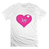 HX-Kingdom Men's Trendy Tee - Love Joy Movie Heart White Size S