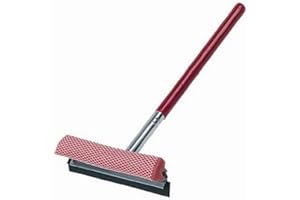 PREMIER QUALITY PRODUCTS Carrand 9032R Red 8" Metal Squeegee Head with 24" Wood Handle