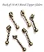 Metal Zipper Sliders 10 Pcs - #3 Zipper Repair Kit, Bronze - by Beaulegan