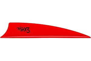 Bohning X3 Vane, 3", Neon Red, 36pk