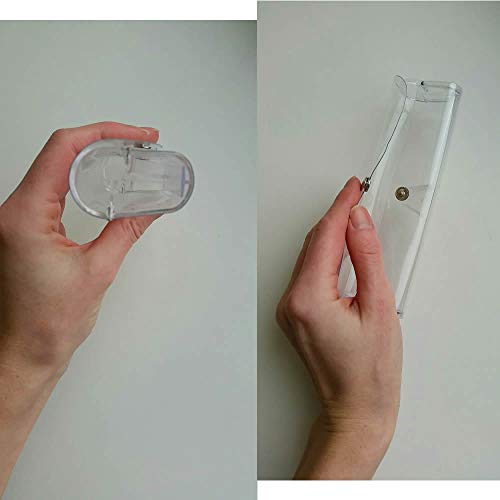 RONRONS 5 Pack Transparent Plastic Glasses Protection Box Eyeglass Case Holder