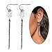 Chic Moon Arrow Long Drop Earrings Retro Boho Dangles Hoops Women Chandelier Linear Tribal Unique Tassel Earring Fashion Jewelry Black Plated