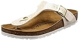 Birkenstock Women's Gizeh Cork Footbed Thong Sandal Crm Snake 38 M EU