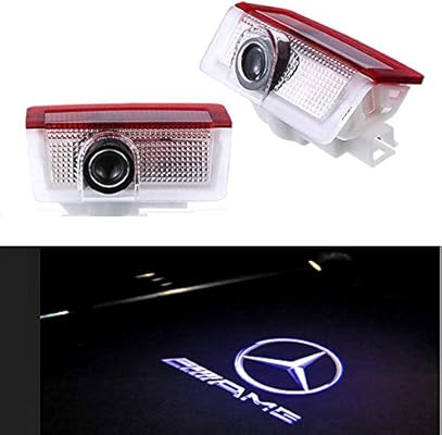 znystar 2pcs LED Car Logo Puerta Fantasma sombra luz proyector ...