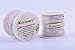 KONMAY 1 Roll 25 Yards 1.5mm Metallic Pearl White Soft Round Real Leather Jewelry Cord