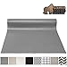 GORILLA GRIP DripGuard Drawer and Shelf Liner for Cabinet, Slip Resistant Non Adhesive Protection for Kitchen, BPA Free Smooth Surface Plastic Liners for Cabinets, Bathroom Drawers, 17.5x120 Inch Gray