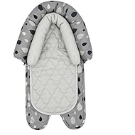 Travel Bug Baby 2-in-1 Tear Drop Head Support for Car Seats, Grey/White/Black