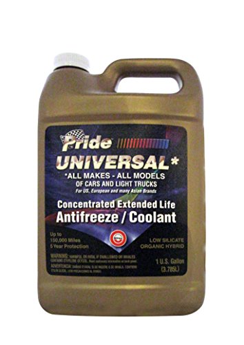 Pride 50/50 Universal - All Makes - All Models - Maximum Protection Antifreeze/Engine Coolant - 150,000 Miles/ 5Years Protection (1 U.S. GAL/3.785L) - JUG -