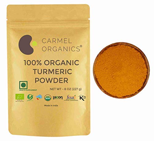 Organic Turmeric Root Powder With Curcumin (8 Oz) | Lab tested | 100% Pure from India | USDA Organic | Non GMO | Gluten Free |Resealable Kraft Bag