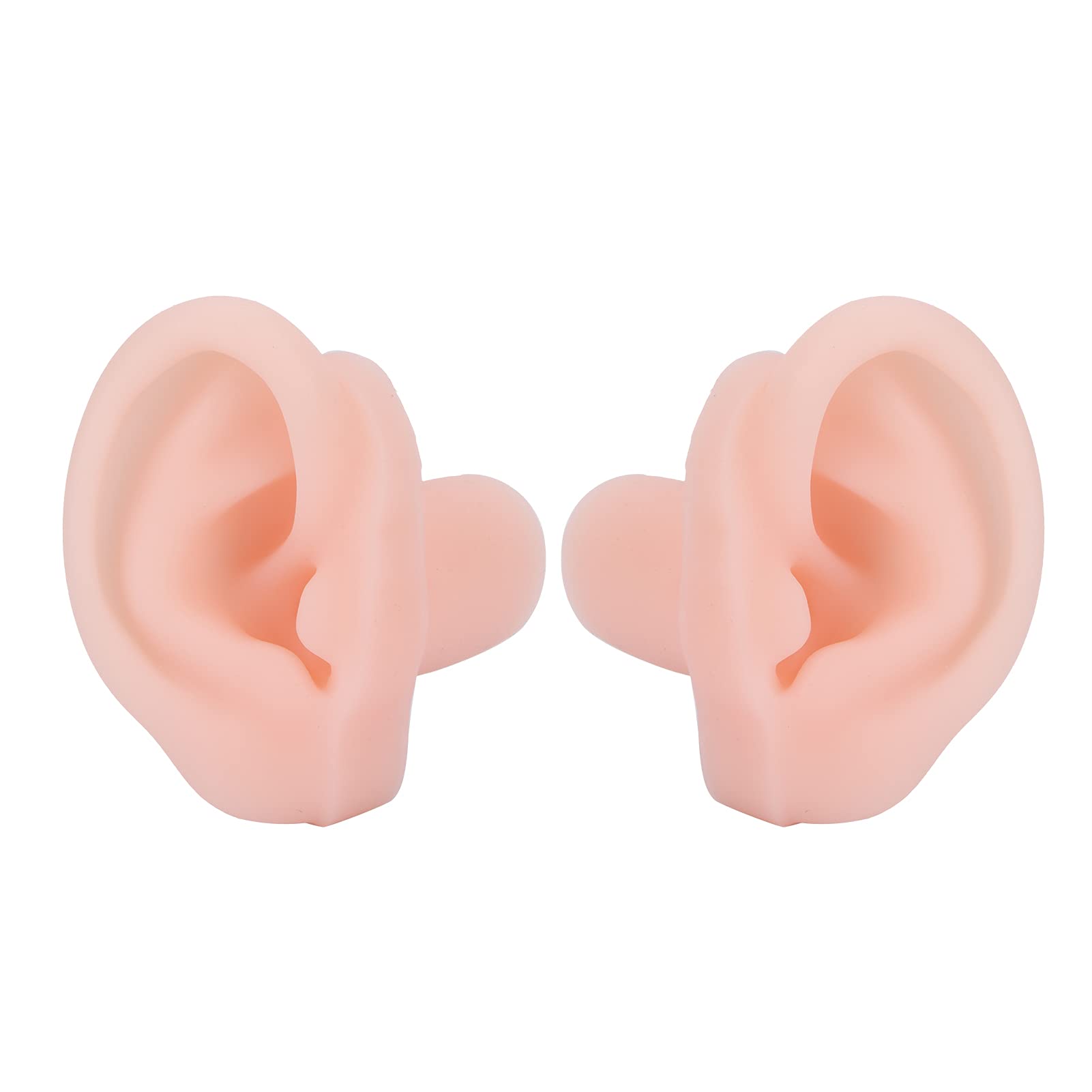 1 Pair Simulation Artificial Ear Model, Silicone Simulated Ear Model Flexible Soft Ear Model for Hospital Display Learning