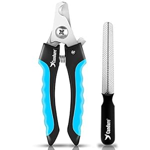 Candure Tagliaunghie Cane e Gatto con Guardia per Protezione Cani - Acciaio Inossidabile Tagliaunghie Gatto…