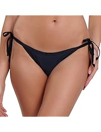 Bikini brasileño sexy para dama con corbata en V